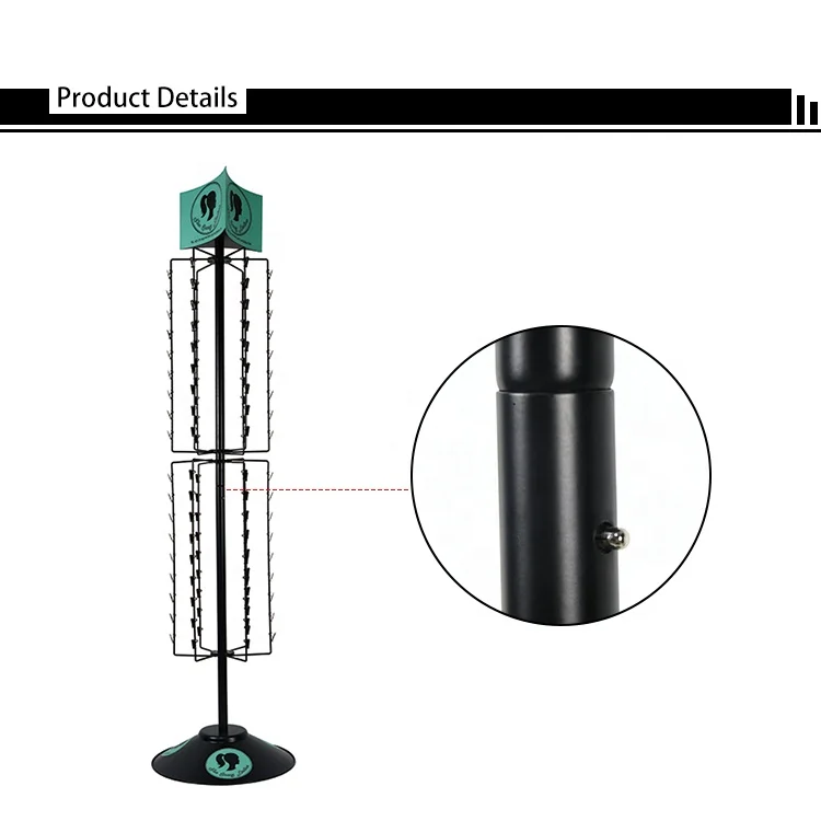 Fixture  Displays Rotating  Floor Standing Metal Clip Strip Snack Display Rack