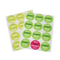 High Quality Custom Smell Round Labels Scratch and Sniff Scented Stickers
