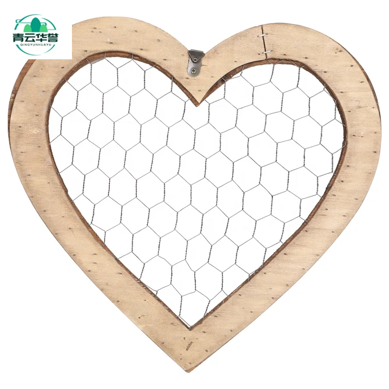 Retro Village Heart Shape Handmade Photo Frames Wooden
