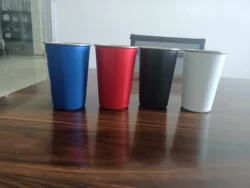 Hot Sale Manufacture Custom Logo 16oz Stackable Single Wall 304 Stainless Steel Pint cup Bar tumbler beer cup