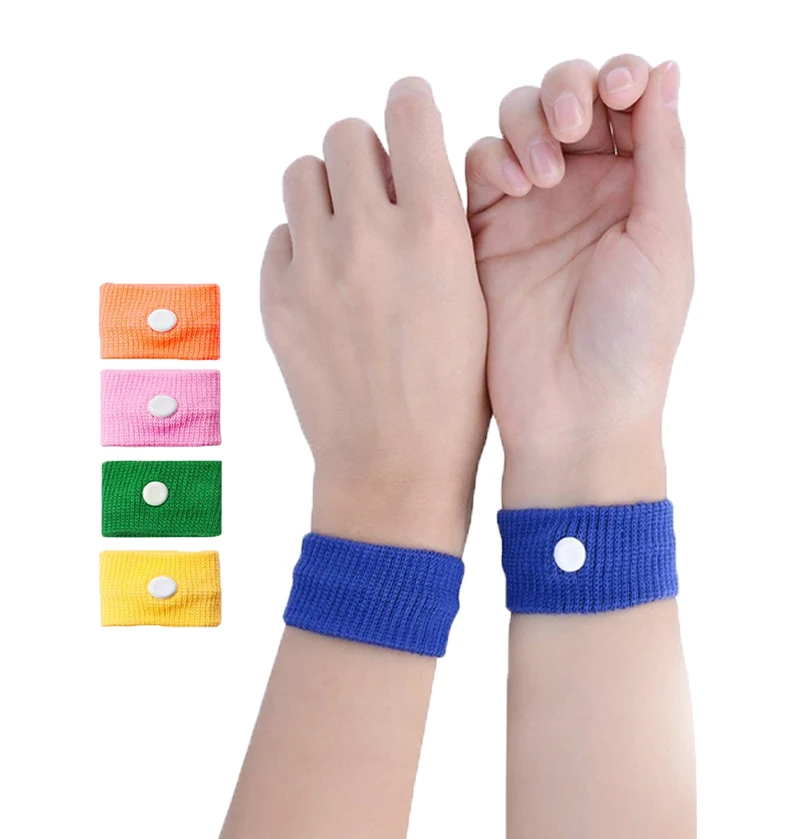Cheap kids travel acupressure seasick anti-nausea wristband nausea relief carsick motion sickness bands