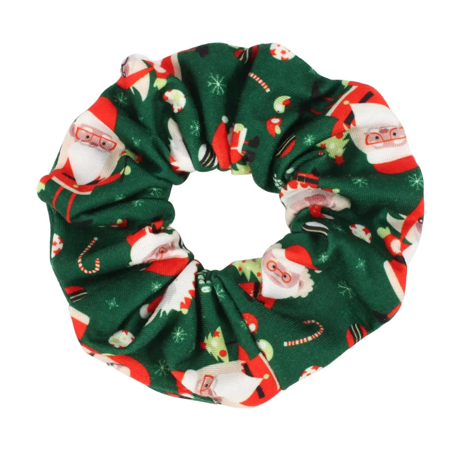 Christmas Hair Scrunchies for Women  Santa Christmas Tree Deer Bells Snowman Scrunchie Elastics Hair Bands Xmas Hair Accessories