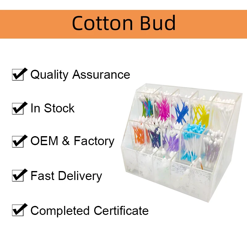 Double Head Cleaning Stick Pink Pointed Qtips Ear Cleaning Sticks Buds Cotton Swabs Of 500Units