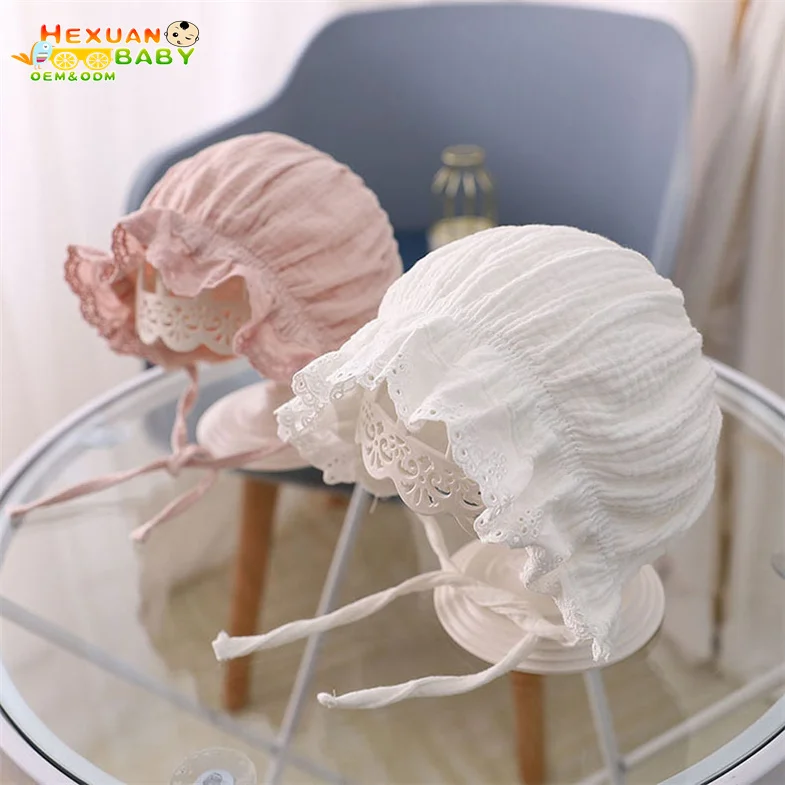 Wholesale Custom Logo Girls Cotton Hats Pure Color Baby Hat Unique Design Bucket Hat For Baby