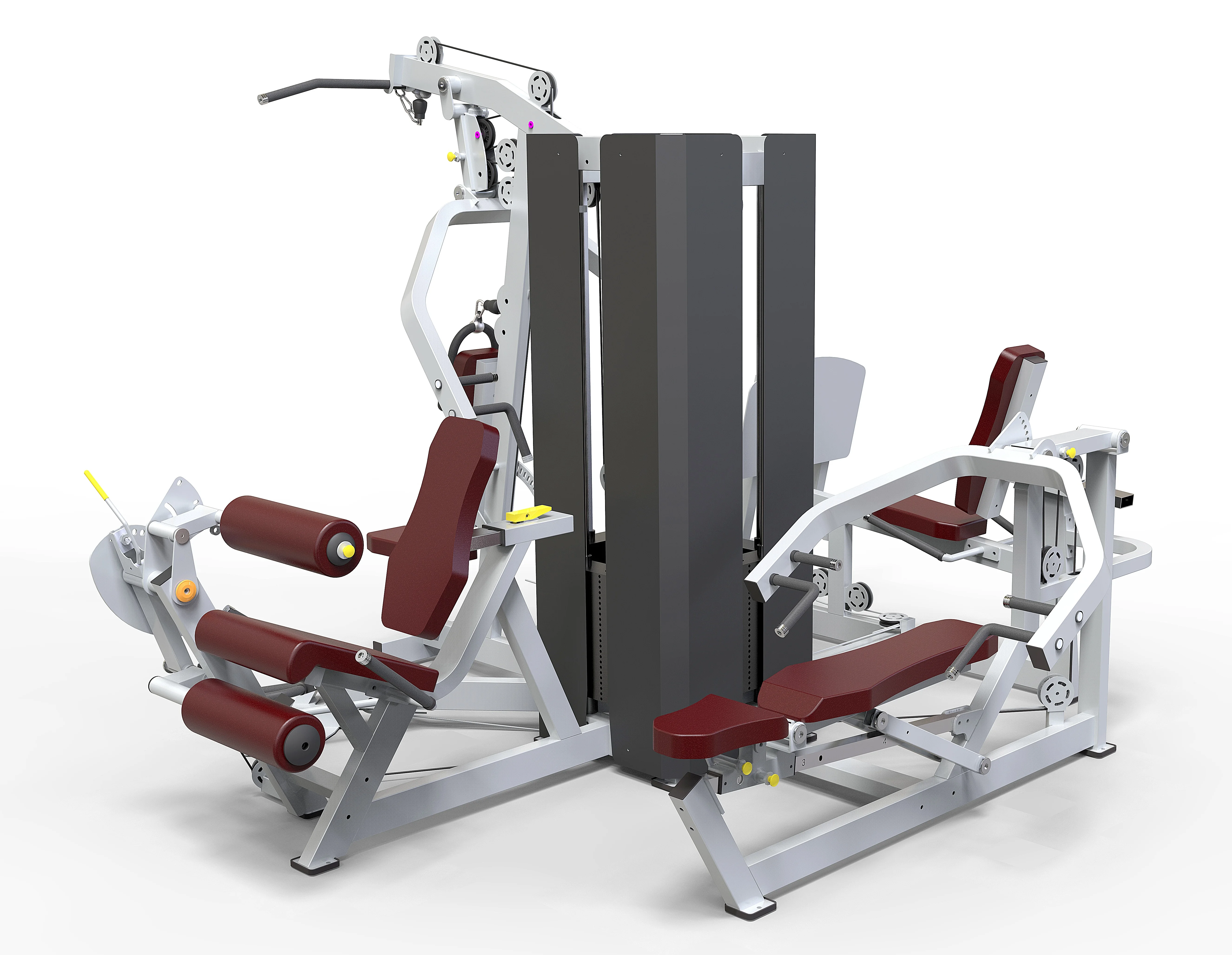 Factory Direct Sale Gym Fitness Equipment Multi Station Gym for Home / Commercial 4 Stations