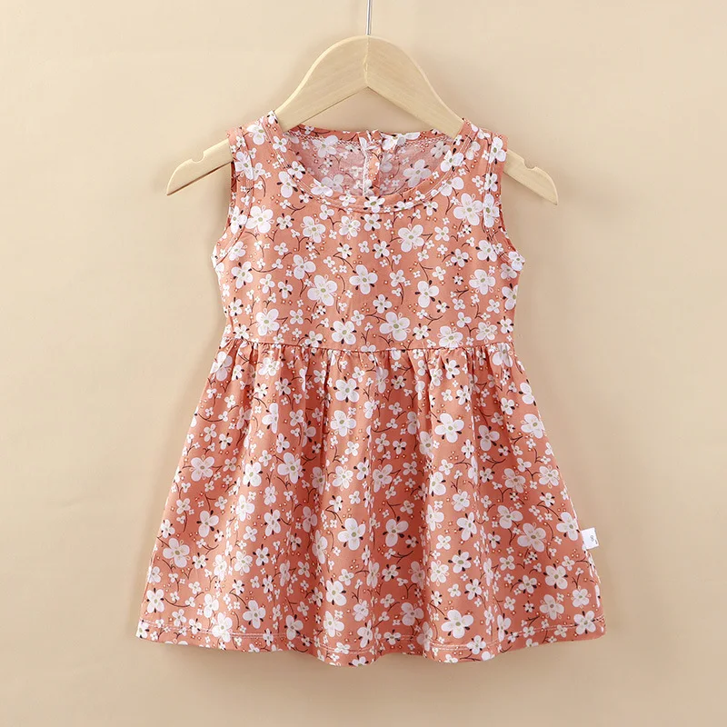 Children Girl Clothing Kids Clothes Cotton Silk Flower Girls Dress Summer Wholesale Baby Clothes Girl