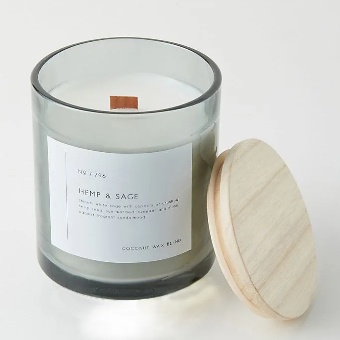 Low Price Wholesale 200ml 300ml 375ml Custom Color Frosting Glass Candle Jars With Wooden Lid