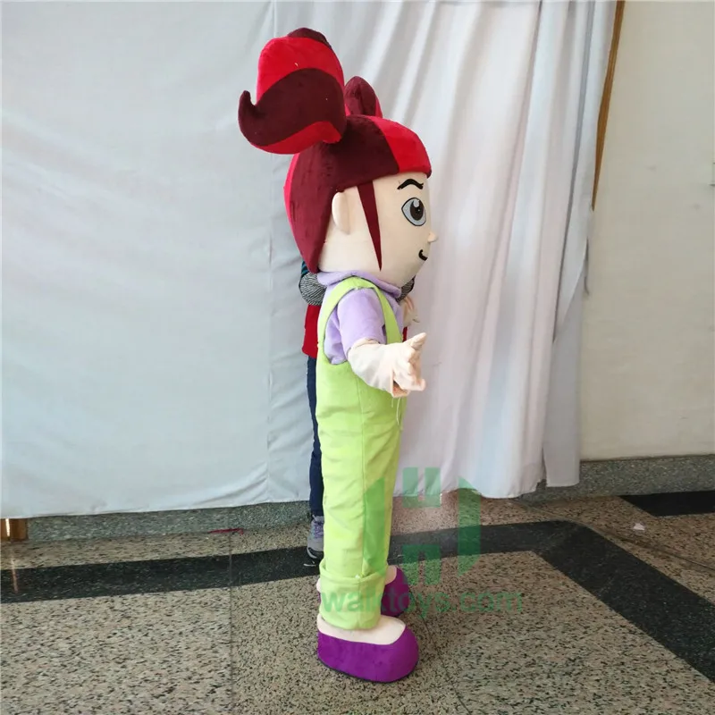 Custom Cartoon Boy Girl Mascot Costume XL Halloween Carnival Character Suit Helmet Printed EVA Holiday Promotion