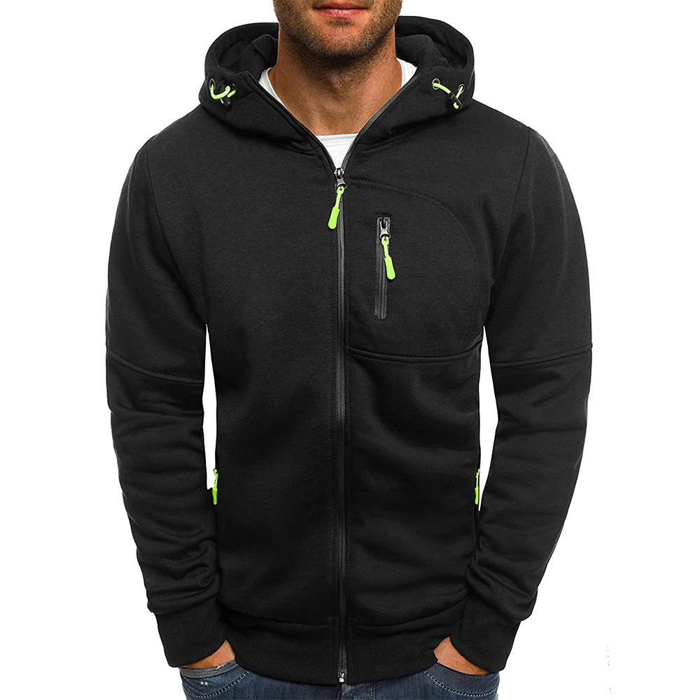 hot sell Heavyweight Embroidery jacket custom zipper hoodies Sweatshirt for men