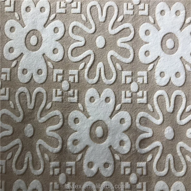 100% Polyester Burnout Printed Minky Crystal Velvet Fabric