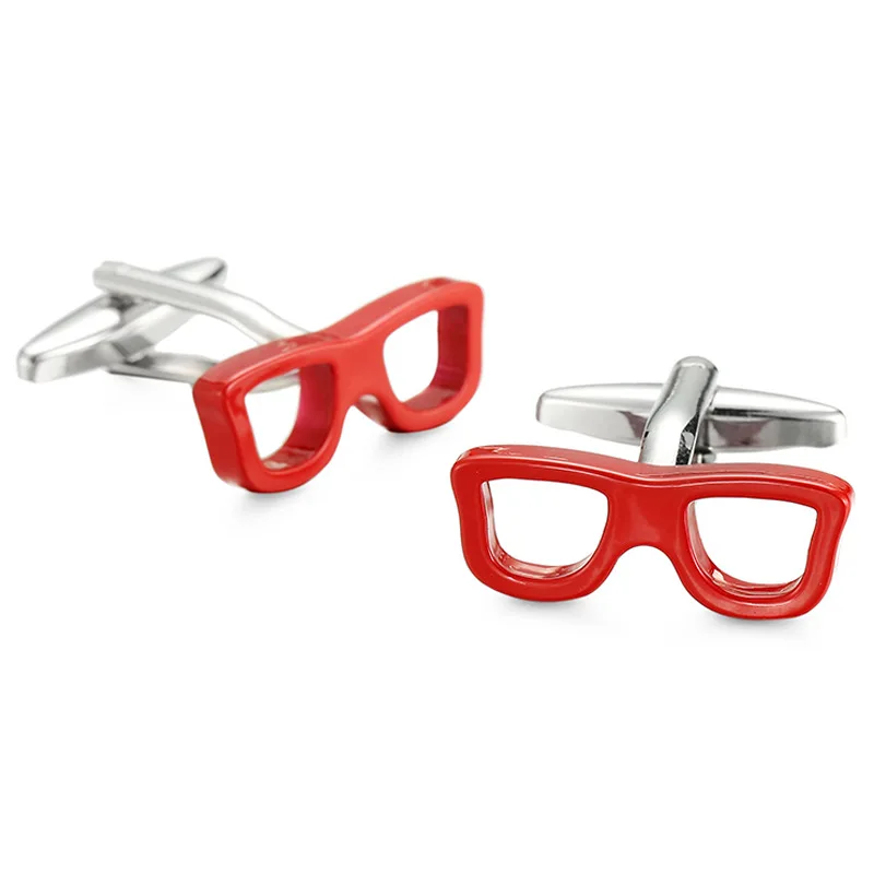 mini sunglasses frame playing cards cufflinks for men business shirt cuff link,custom cufflinks, pins, buckles, & corsage