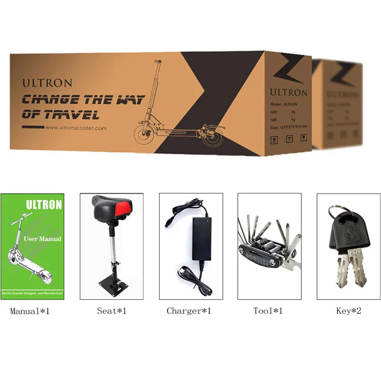 
ULTRON T11 Foldable Motorcycle 2 Wheel Adult 60V2400W High Speed 11 Inch 65Km/h Dual Motor Electric Scooter With Oil Brake 