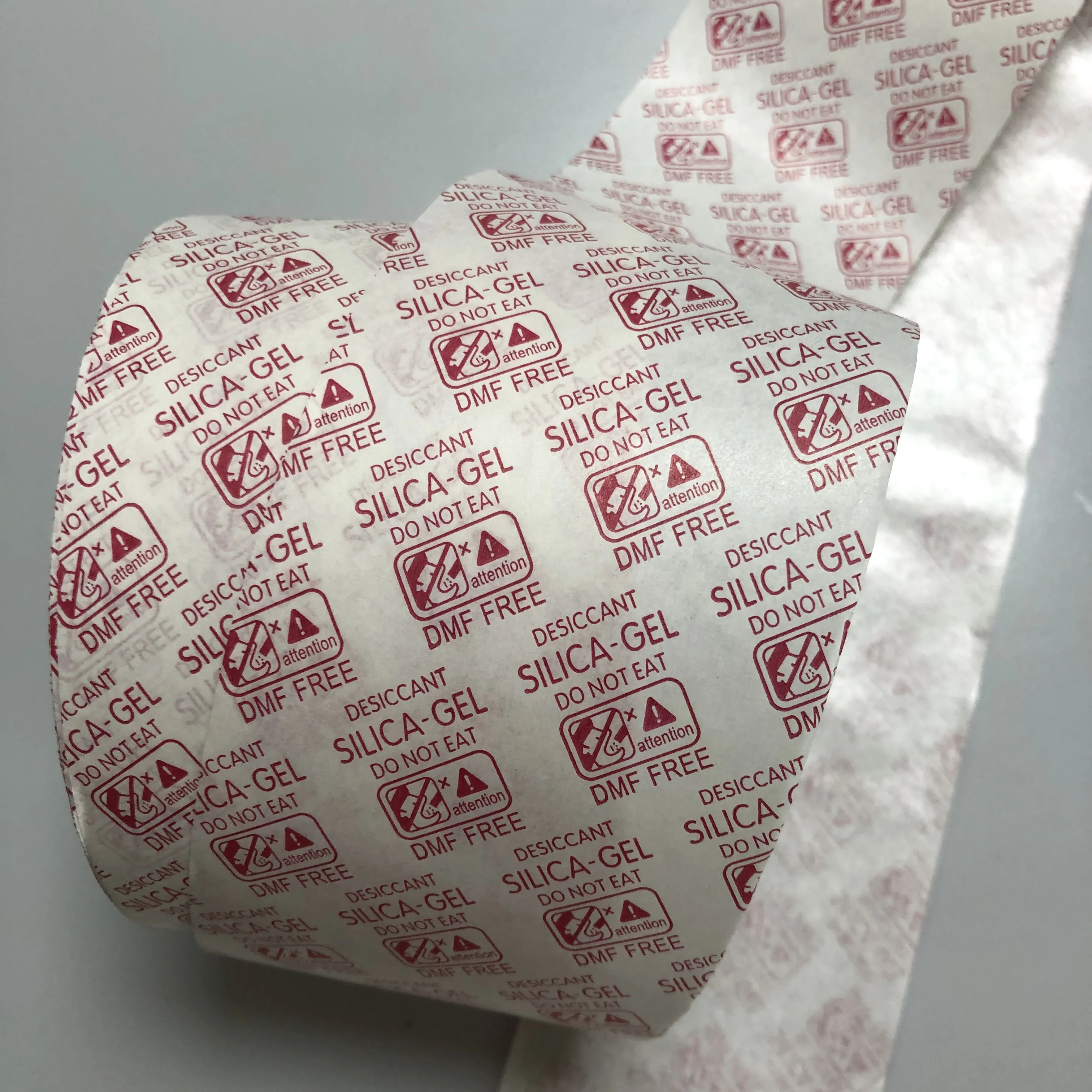 Wholesale Heat Sealing Printed Cotton  Free Sample Silica Gel Desiccant Packing Paper Desiccant Wrapping Paper