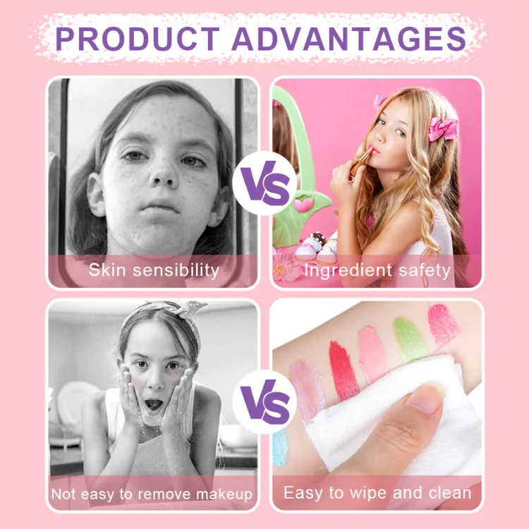 Wholesale Customized Real Cosmetics Set Kids Make Up Toys Organic Makeup For Young Girls
