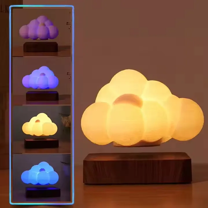 Magnetic Levitation Cloud Lamp Home Decoration Creative Night Lamp Wooden Living Room Simple Wall Lamp
