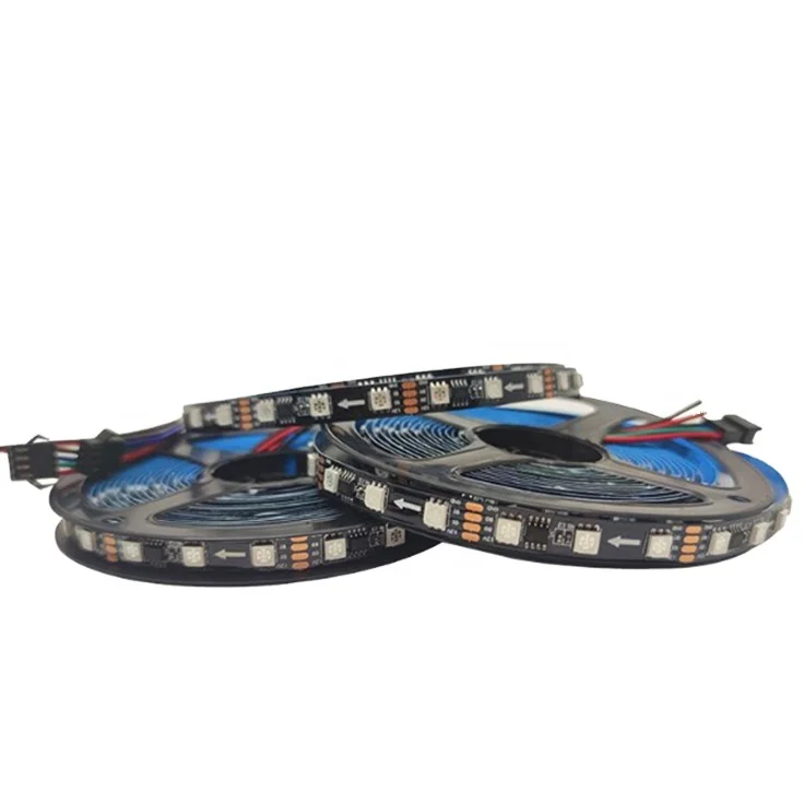 WS2818 60 светодиодов волшебный цифровой Многоцветный 5050 адресуемый RGB Светодиодные полосы 12 В пиксель теплый белый IP68 Декор прикладной контроллер