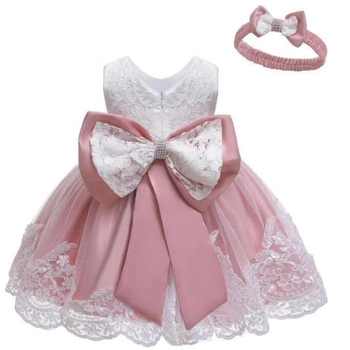 Mikatale RD0062 4Year Old Girl Party Dress Bow Knot Tutu Lace Princess Dress for Toddler Girls