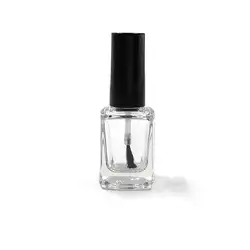 Frosted Matte Transparent Glass Black Nail Polish Packing Empty uv gel Nail Polish Bottle With Brush