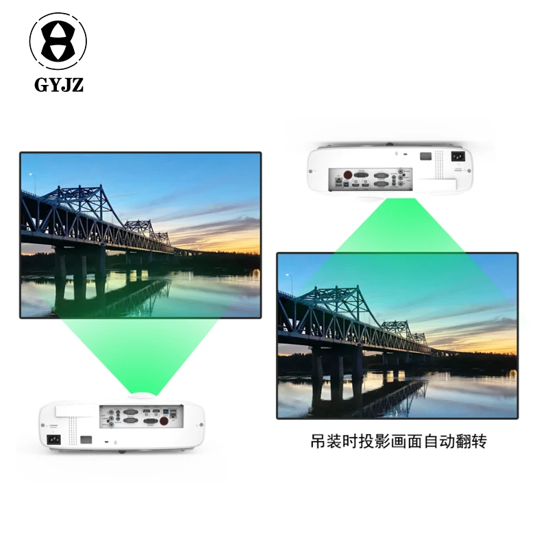 Лазерный проектор Gyjz 4k с объективом в реальном 5000 коротким фокусным расстоянием для домашнего кинотеатра высокой четкости