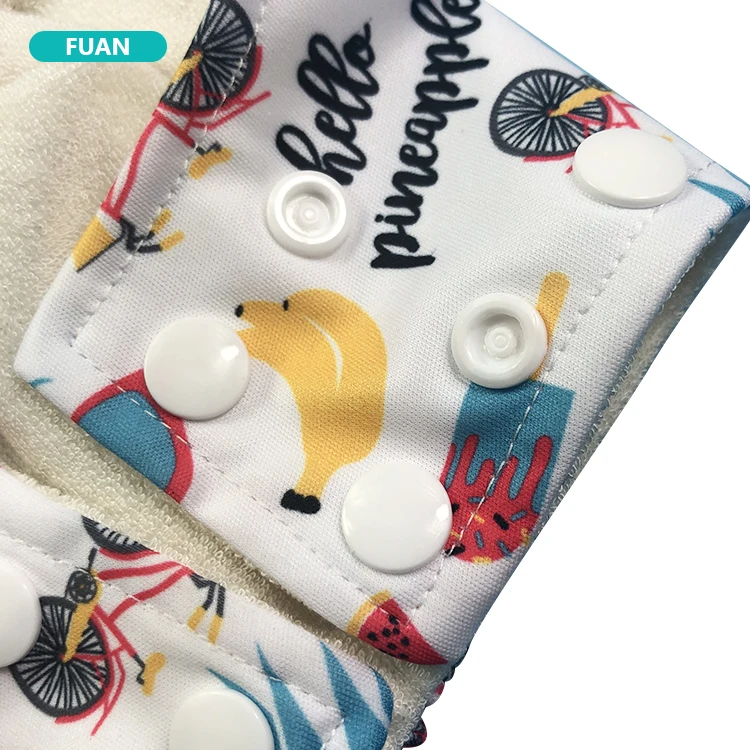 Высококачественные Регулируемые Многоразовые бамбуковые детские моющиеся эко двойные тканевые подгузники