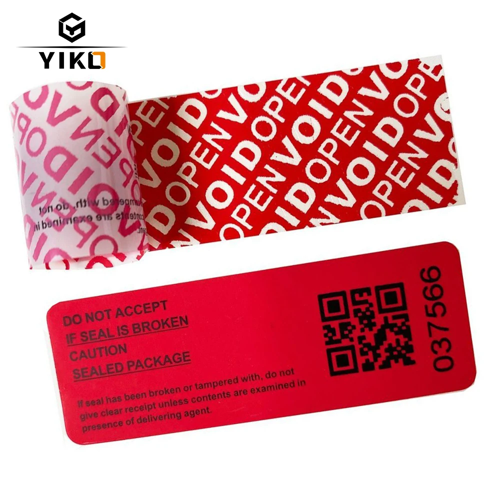 Clear Anti-Counterfeit PVC Adhesive Sticker Labels Custom Security Warranty Void Tamper Proof for Cosmetics Box Perfume Usage