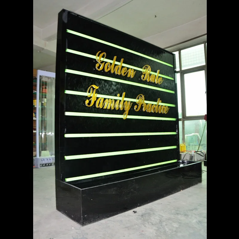
indoor or outdoor color changing led light acrylic waterfall water wall 