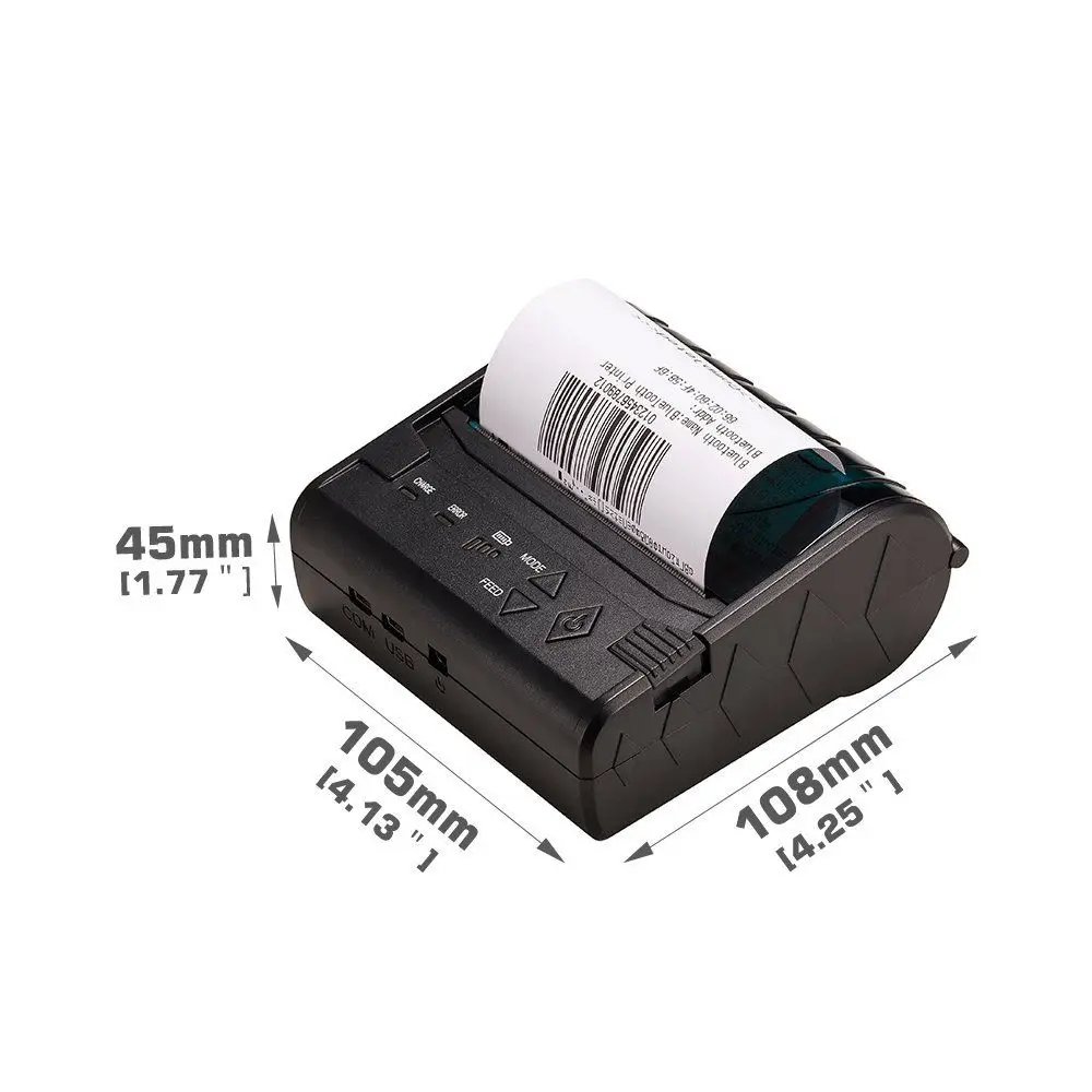 Cheap price 80mm thermal receipt printer 3 inch thermal printer Rechargeable thermal pocket printer