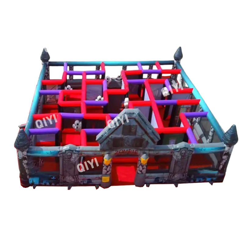 Inflatable Bounce House  Outdoor Commercial PVC Popular halloween inflatable obstacle course for kids