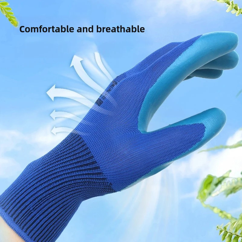 Высококачественные нейлоновые рабочие перчатки новый латекс для Промышленных перчаток строительных работ