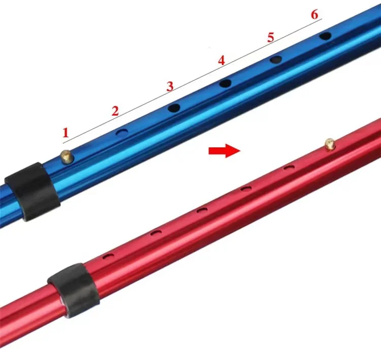 Factory wholesale Aluminum alloy two 6 - speed telescopic cane cheap walking stick climbing stick for old man