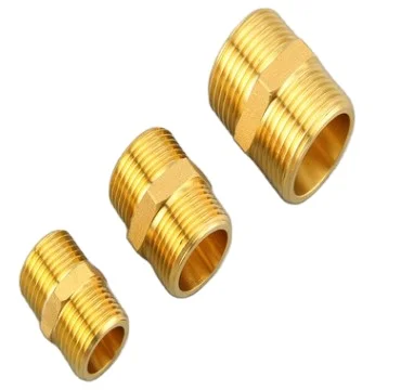 BS001 1/2M ,3/4M ,1' Male nipple coupling Brass laiton Plumbing Pipe Fittings  corrugated water pipe accessories