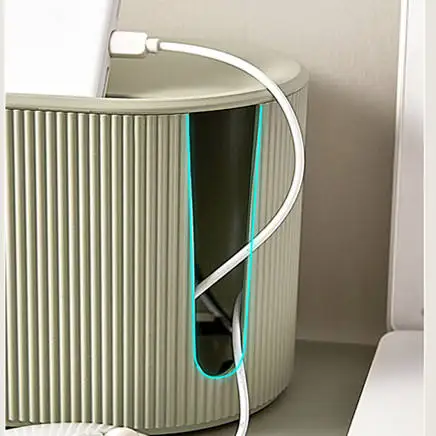 Hot Selling  USB Cable Wires Plastic Management Socket Electric Desktop Organizer Data Cord Wire Storage Cable Management Box