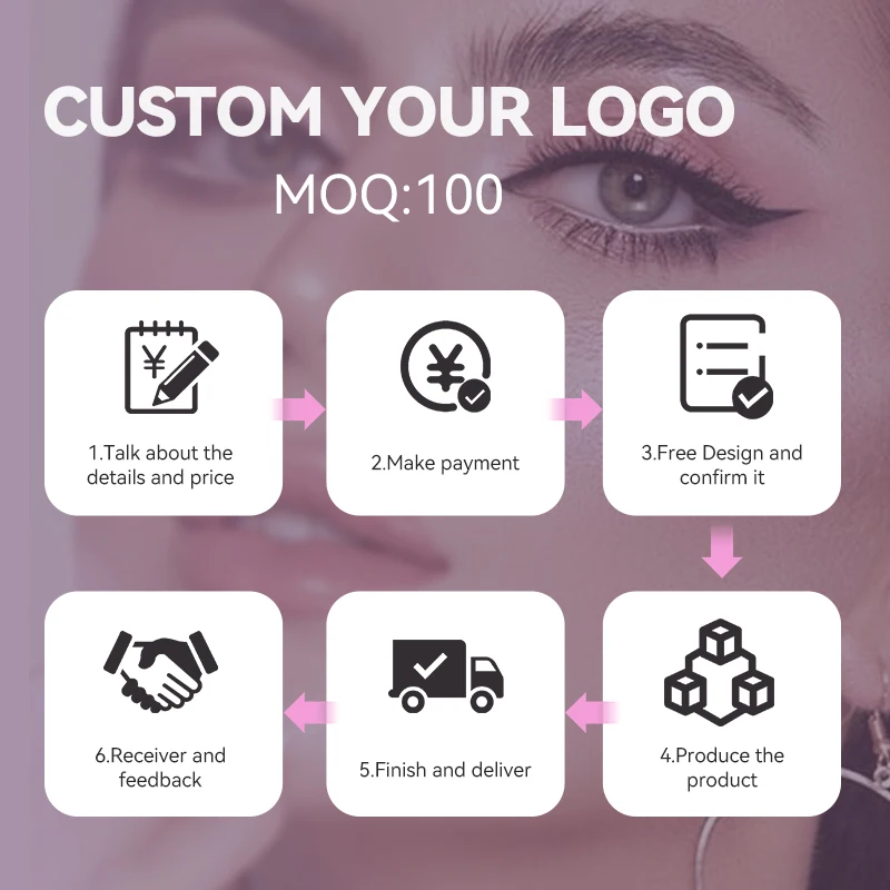 6D DIY Lash Custom Logo Cluster Eyelashes 10 Lines High Quality Segment Eyelashes