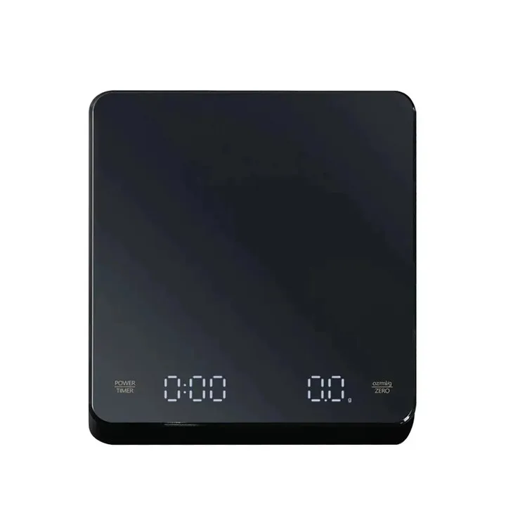 2024 new Food weight scale Black Smart Automatic Weighing  Battery USB Rechargeable ABS LED display Coffee scale