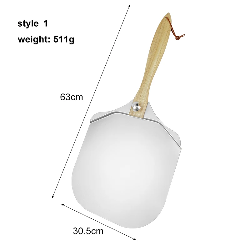 Лопатка для пиццы складная алюминиевая металлическая ручка 12 х14 дюймов с Кулиской