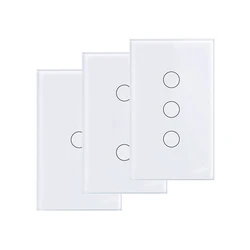 Porular New US Standard tuya touch screen light smart switch wifi app control home wall smart switch wifi