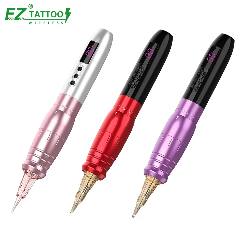 EZ POPU Lola Air Pro Stepless Adjustable Stroke 1000mAh Battery Custom Electric Wireless SMP PMU Machine for Permanent Makeup