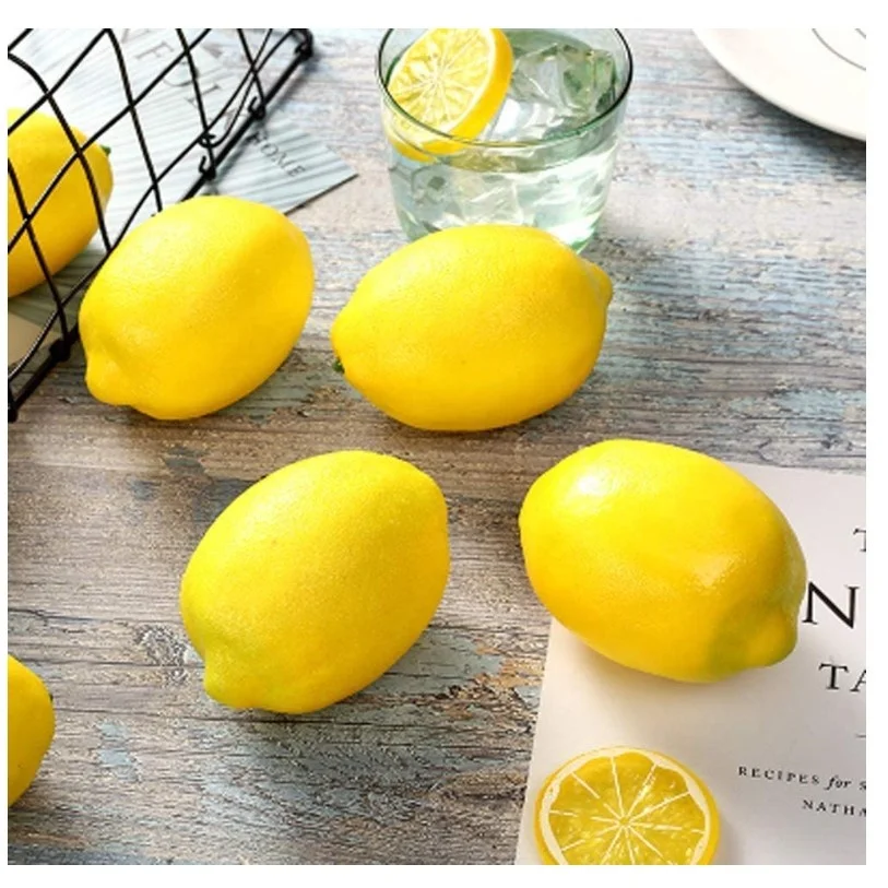 House Decoration Artificial Fake Fruits Artificial Polyfoam Lemon