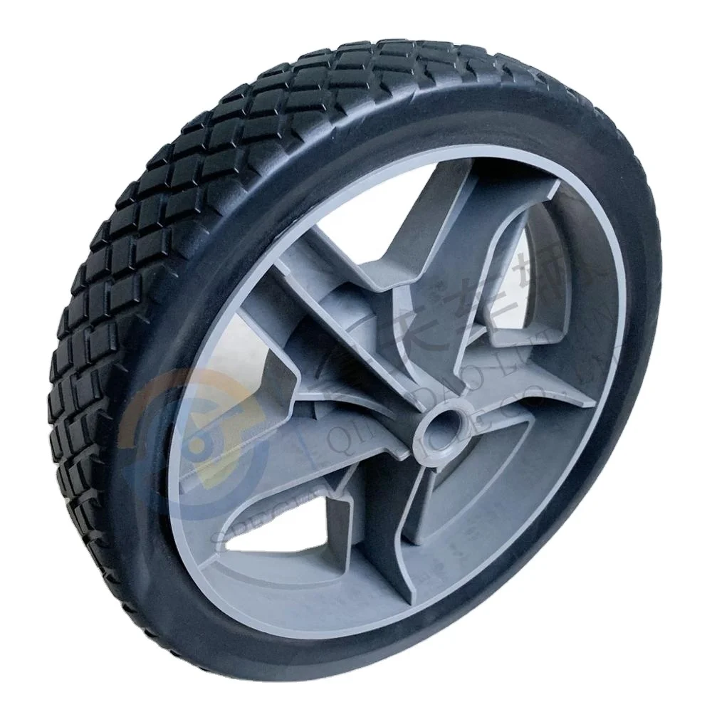 10 inch plastic wheel for hand truck, power generator, pressure cleaner, push cart, golf trollelly