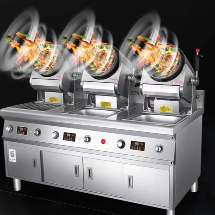 easy to cooperate kitchen cooking robot restaurant robot cooking machine/automatic cooking machine