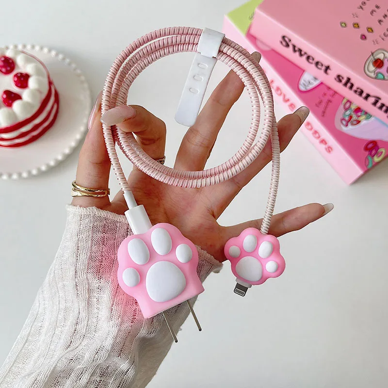 Hot Selling Luxury Design TPU Multiple Style Drip Glue Bow Data Cable Charger Protective Case