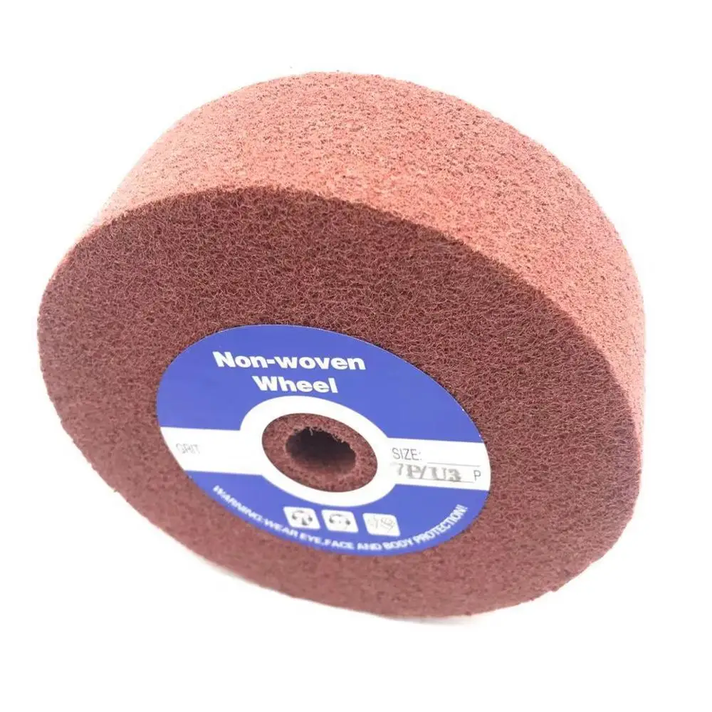 SHARPNESS Non-Woven Nylon Fabric Polishing Wheel for Metal Stainless Steel Pipes Copper Aluminum Marble Stone 8x2 9P