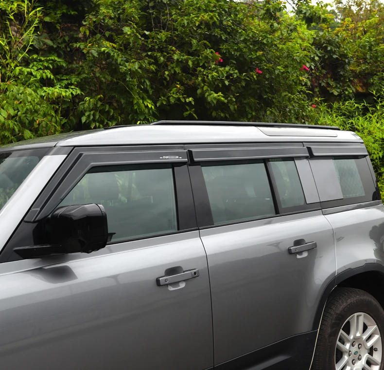 Black Plexiglass Window Visor Black Cover Car Accessories New Defender L663 Car Window Visors For Land Rover