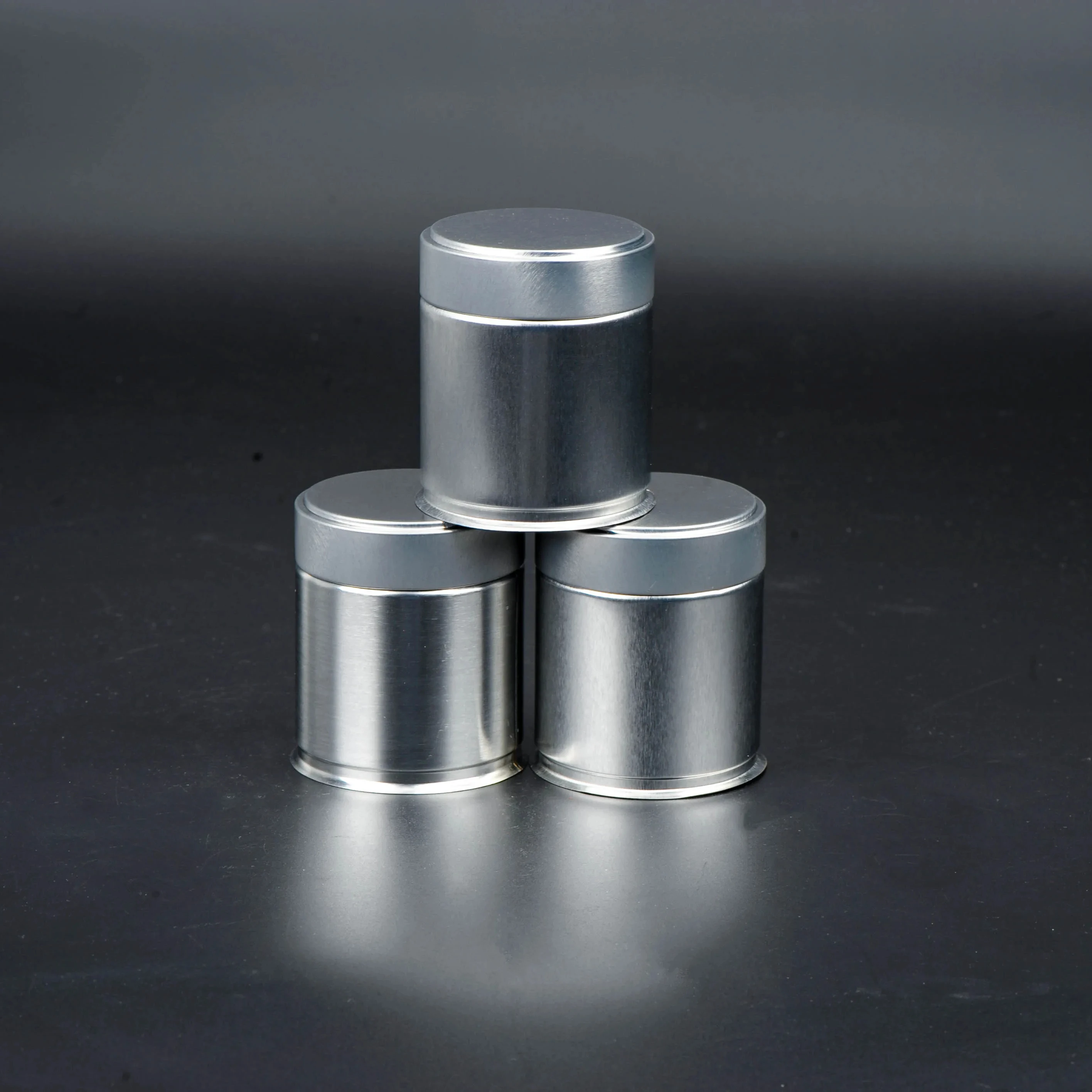 Food Grade Matcha Tea Powder Packaging Metal Box Canister Round Airtight Can Metal Tea Tin