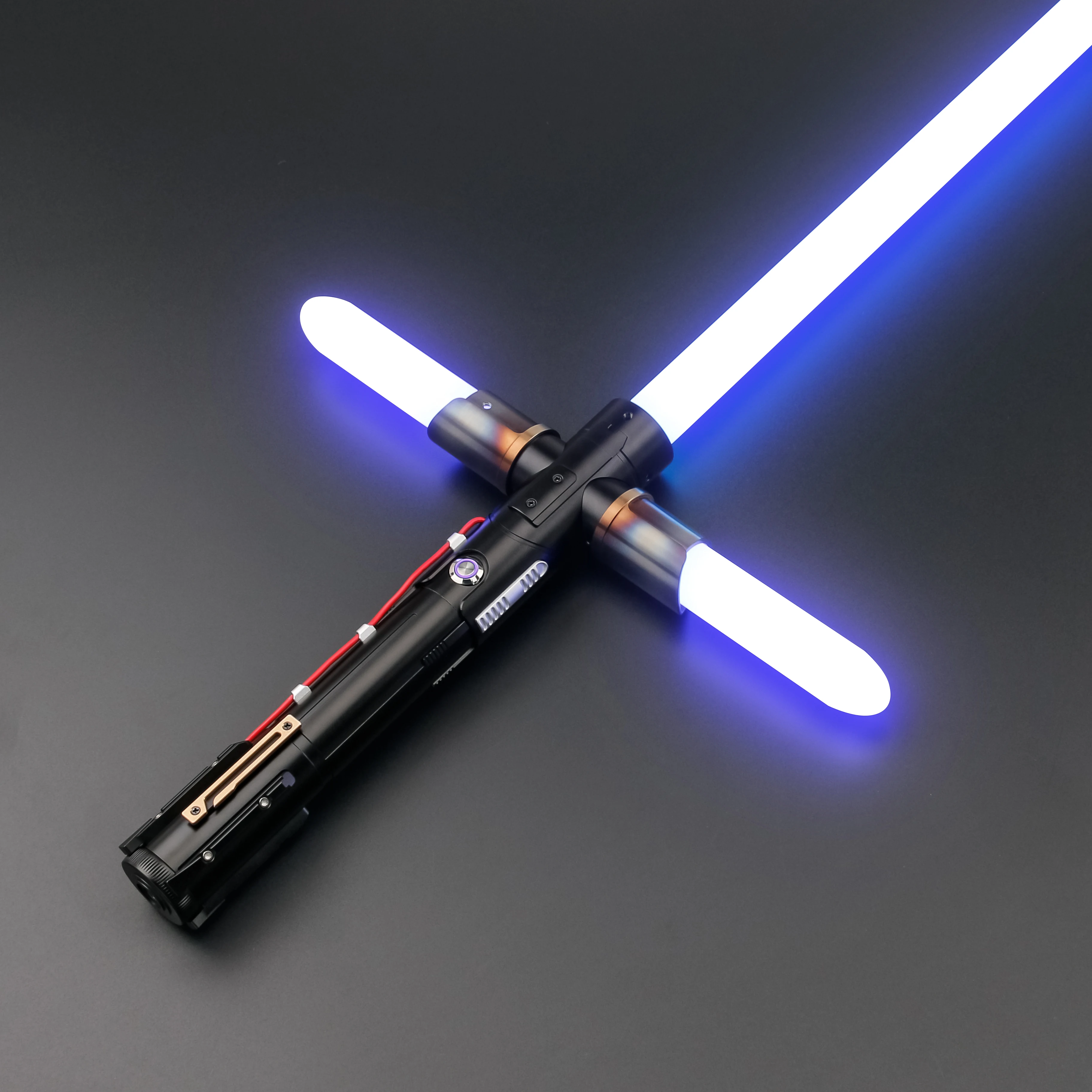 TXQSaber Kylo Ren SE Neopixel lightsaber Blaster Flash on clash High Quality Dueling Light Saber metal hilt sword toys cosplay