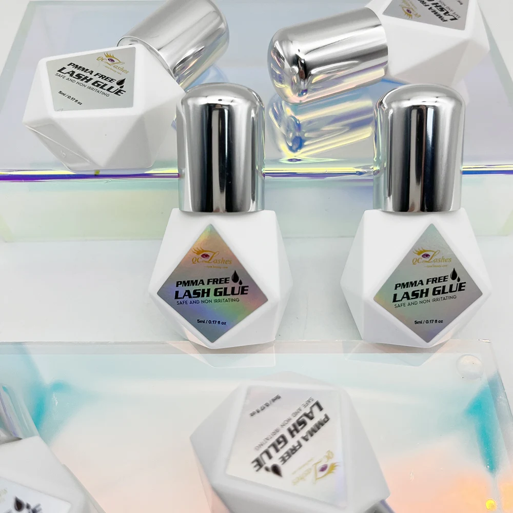 Professional 0.3 0.5 1 2s drying eyelash extension adhesive strong hold clear and black eyelash glue