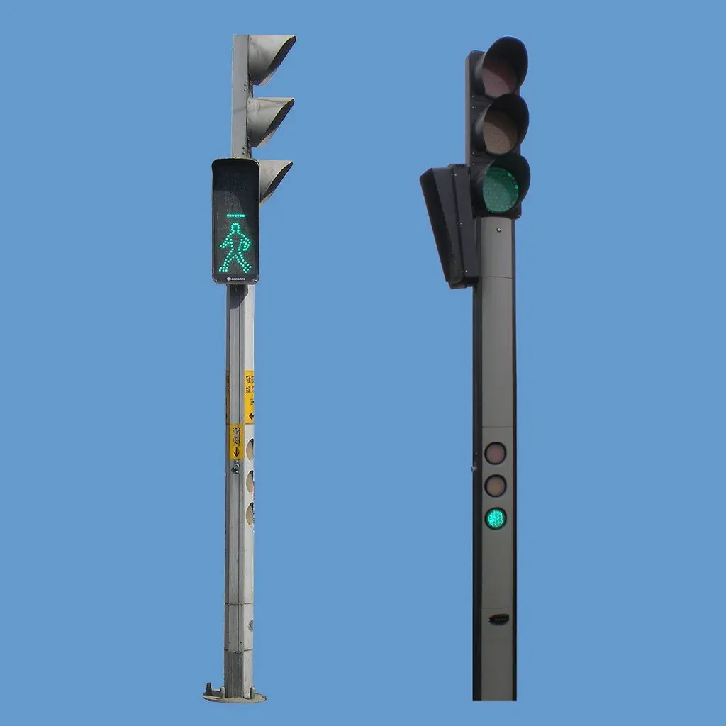 led traffic signal light pole