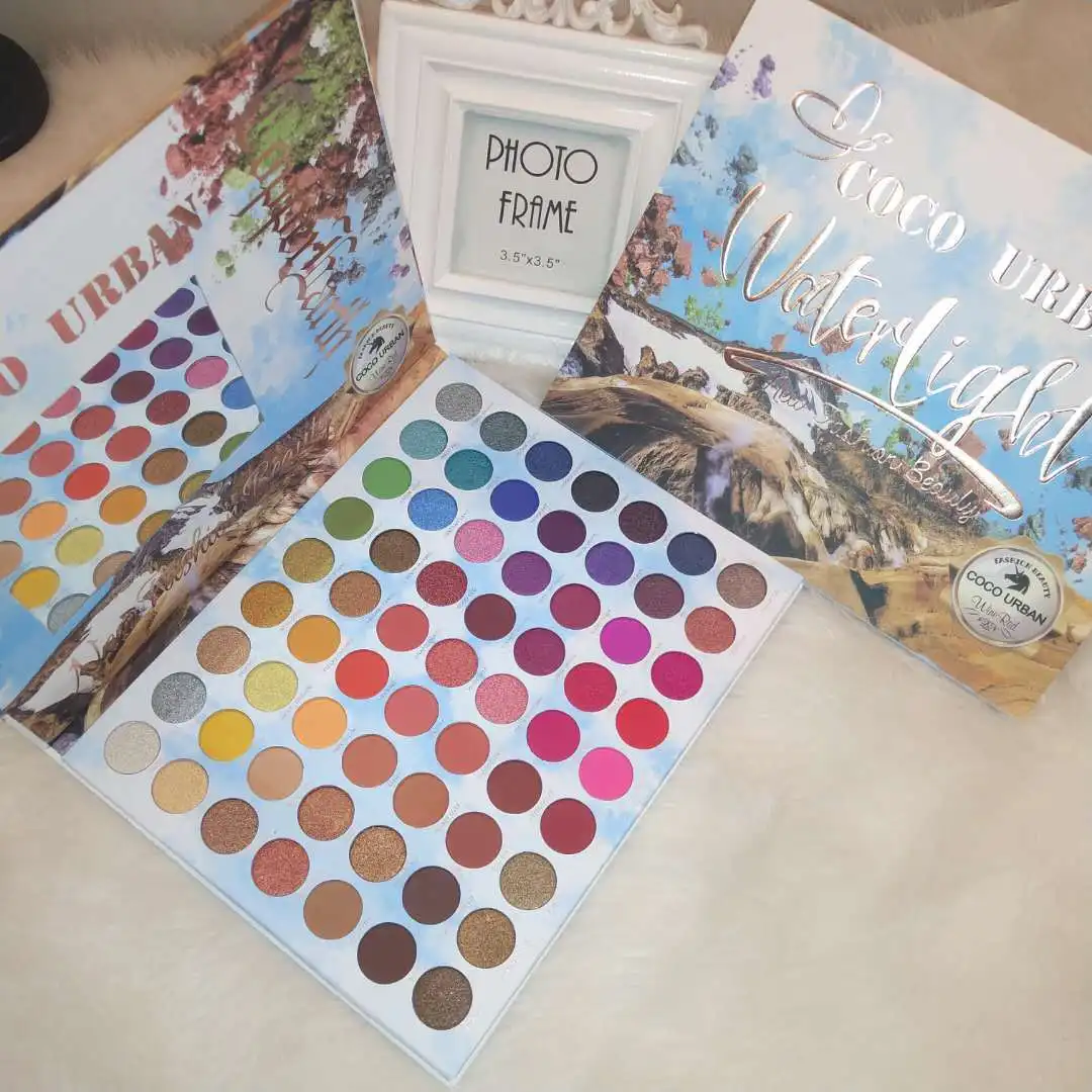 Vegan 63 color eye shadow European and American makeup market bead matte unicorn earth liquid eyeshadow