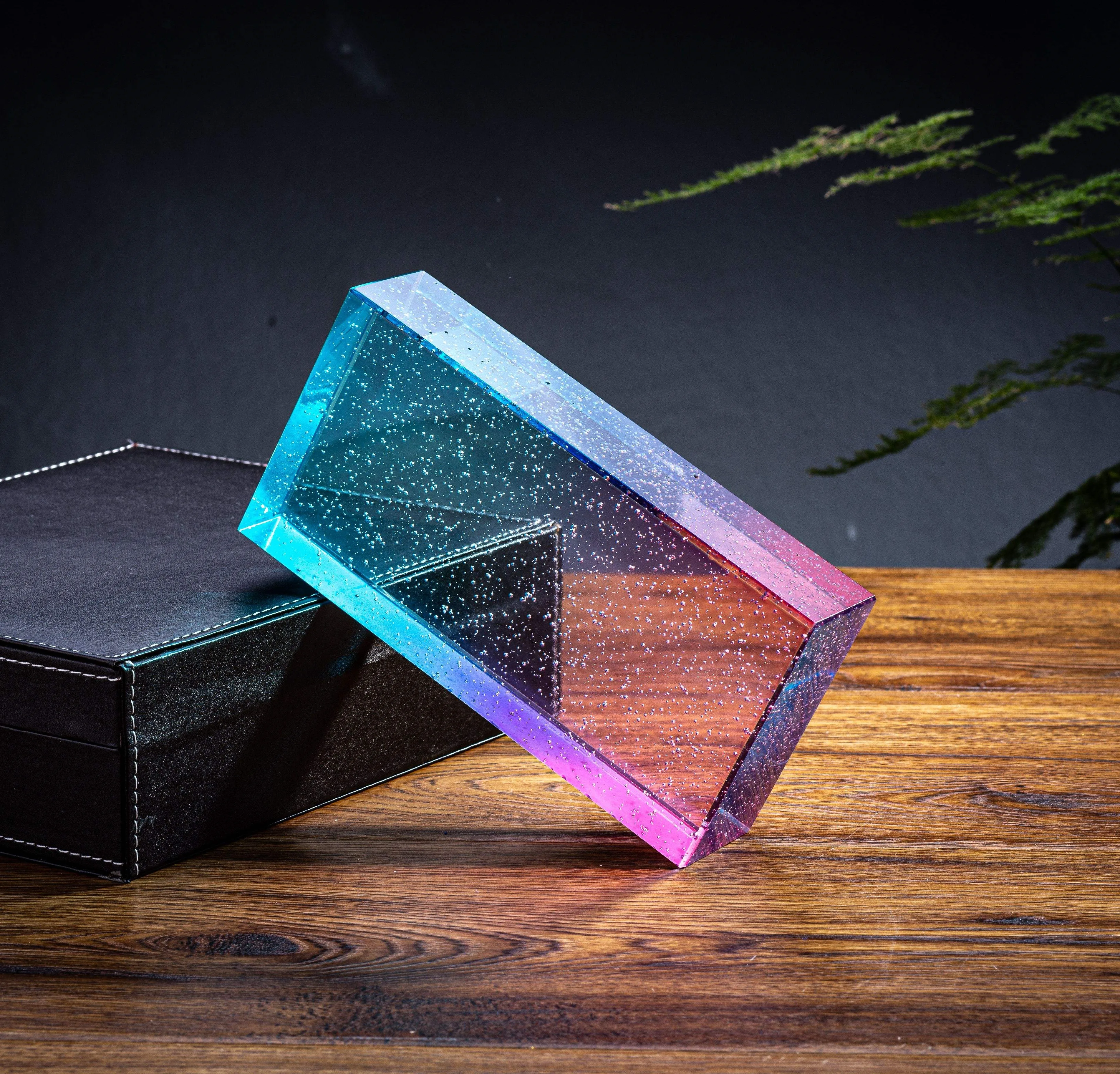 Jingyage Wholesale Hot Sale 200x100x50mm Wall Partition Multi Gradient Color Glass Brick Glass Block