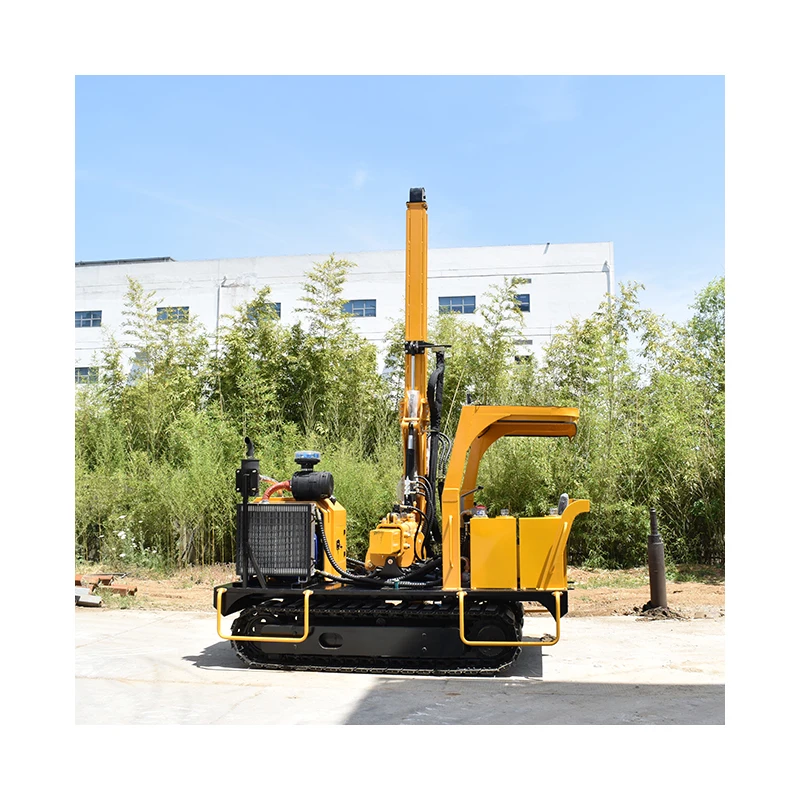 6m frame column solar high performance pile driver: a versatile crawler pile driver for piling and drilling tasks